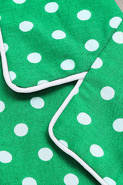 Abito Vintage A Pois Verde