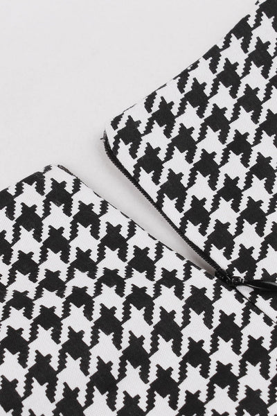 Abito Svasato A Quadri Neri Anni '50