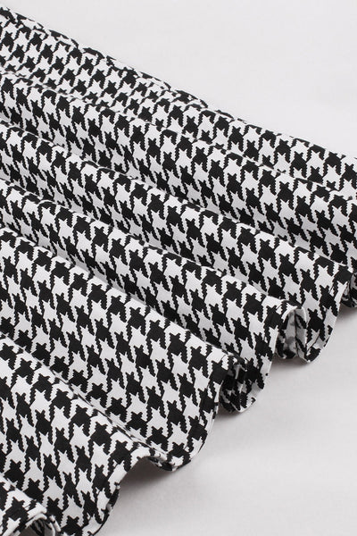 Abito Svasato A Quadri Neri Anni '50