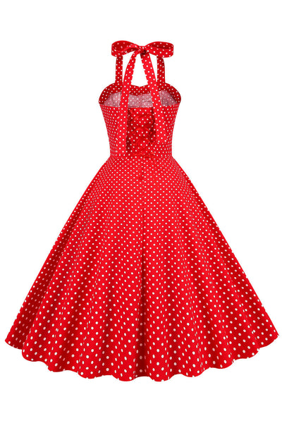 Abito Vintage A Pois Rosso Anni '50