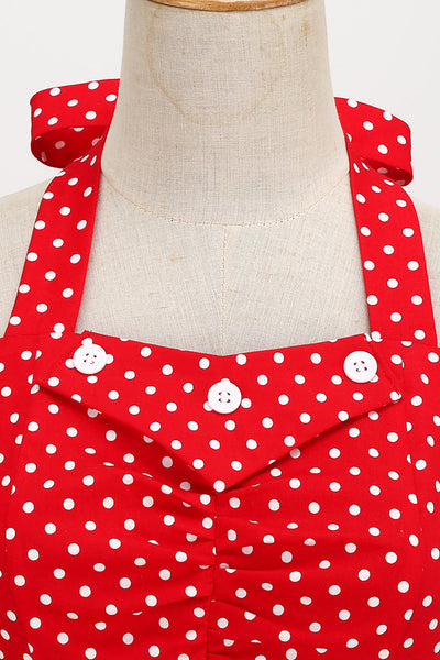 Abito Vintage A Pois Rosso Anni '50