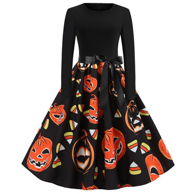 Abito Rockabilly Spirito Di Halloween
