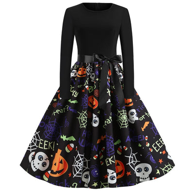 Abito Rockabilly Spirito Di Halloween