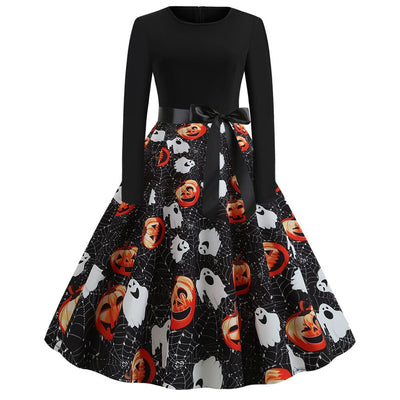Abito Rockabilly Spirito Di Halloween