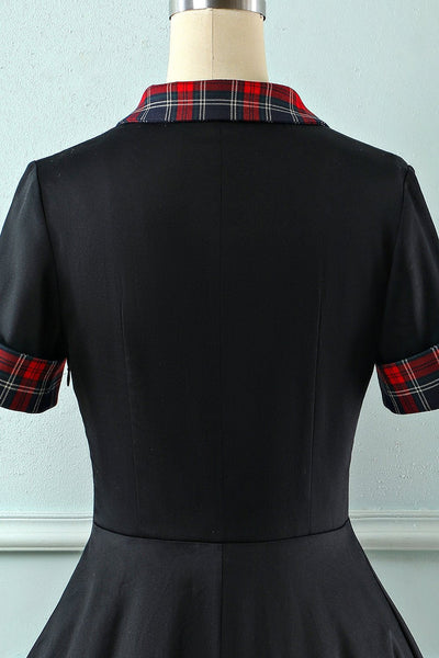 Abito Vintage Con Collo A Punta