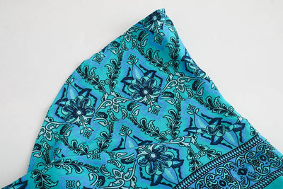 Elegante Abito Blu Turchese Anni '70