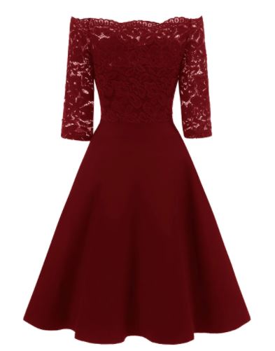Abito Da Sposa Anni '60 Bordeaux