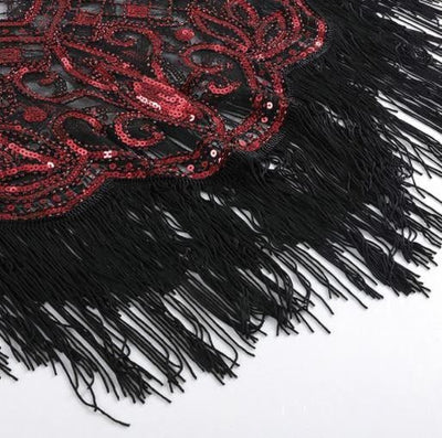 Scialle Gatsby Rosso