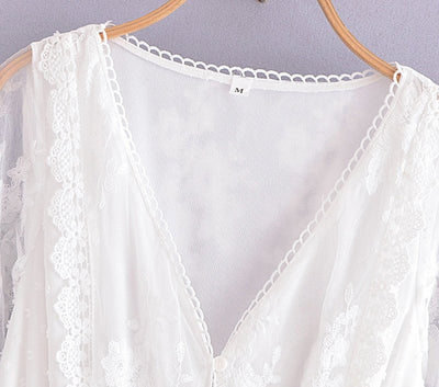 Abito Bianco Alla Moda Anni '70