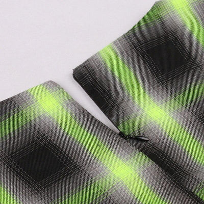 Abito Scozzese Vintage Senza Maniche