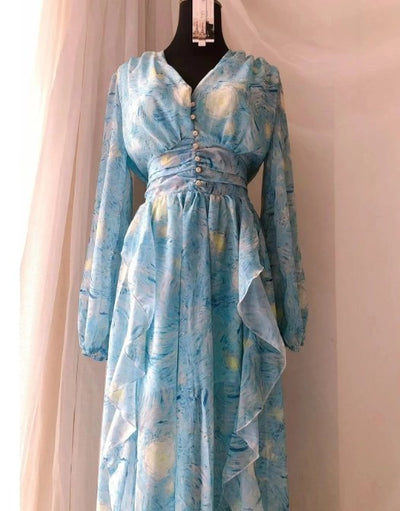 Abito Da Sposa Blu Cielo Anni '40