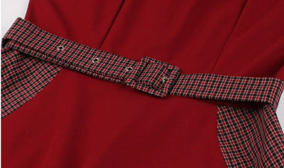 Abito Chic Anni '50 Rosso