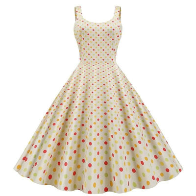Abito Pin Up Anni '50 Beige