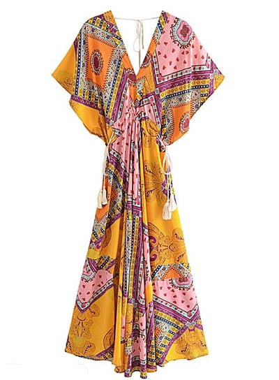 Abito A Maniche Corte Anni '70