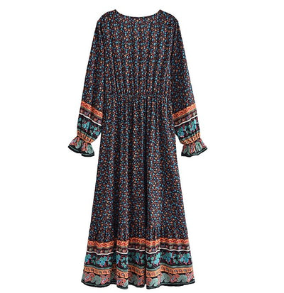 Abito A Quadretti Nero Anni '70