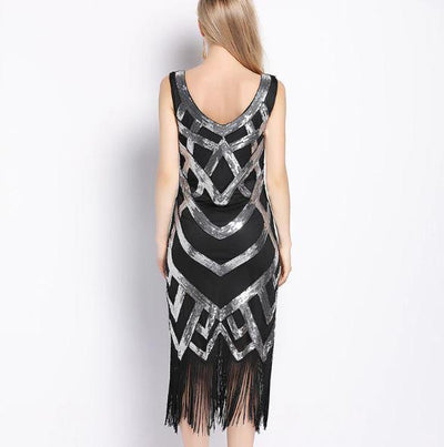 Abito Vintage Anni '20 Nero Argento