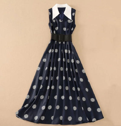 Abito Blu Navy Chic Anni '40