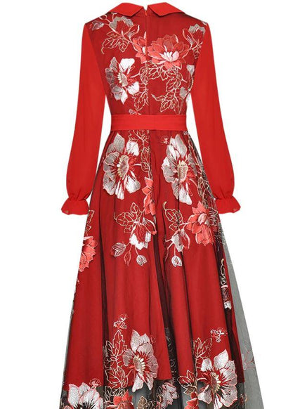 Abito Anni '40 Rosso E Bianco