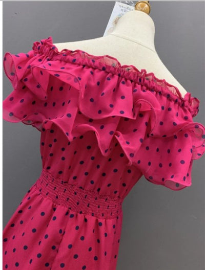 Abito Rosso Volume Anni '40