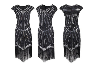 Abito Charleston Anni '20 Argento