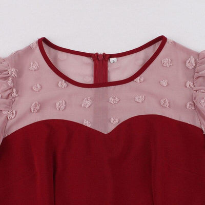 Abito Da Cocktail Bordeaux Anni '50