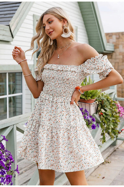 Abito Vintage Con Collo Quadrato