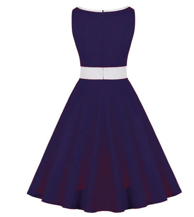 Abito Da Cerimonia Anni '50 Blu Navy