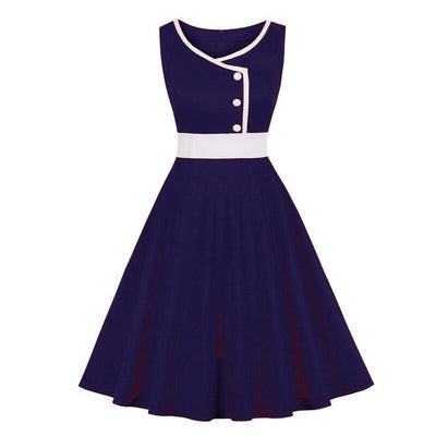 Abito Da Cerimonia Anni '50 Blu Navy