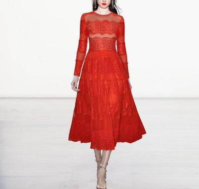 Abito Da Sera Rosso Vintage