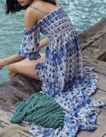 Abito Da Sera Vintage Blu