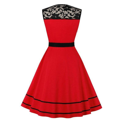 Abito Da Sera Rosso Vintage Rockabilly
