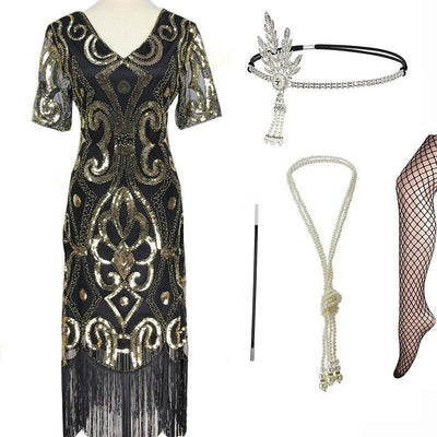 Abito Flapper Anni '20 Oro