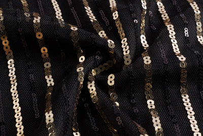 Abito Gatsby Corto Nero E Oro