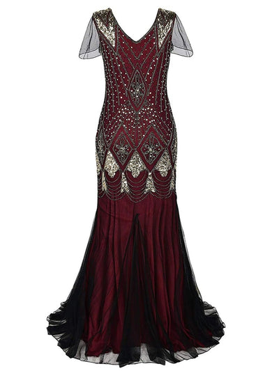 Abito Gatsby Lungo Haute Couture Bordeaux