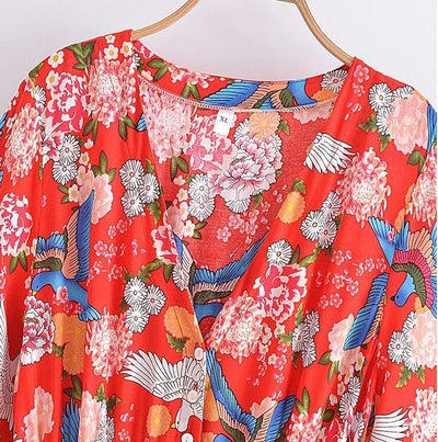 Abito Lungo Floreale Anni '70