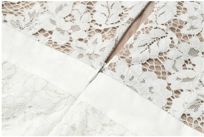 Abito Da Sposa Vintage In Pizzo Bianco