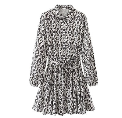 Abito Da Donna In Bianco E Nero Anni '70