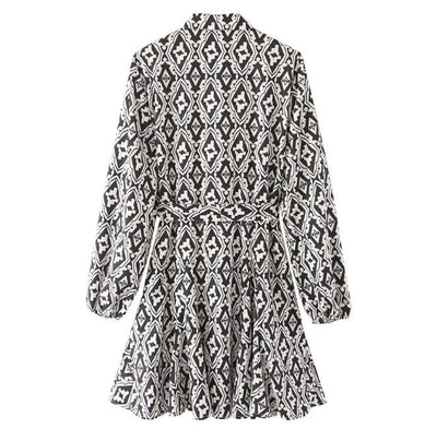 Abito Da Donna In Bianco E Nero Anni '70