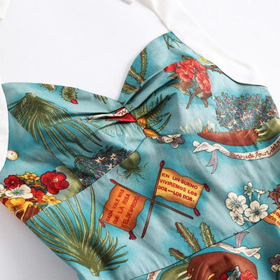 Abito Pin Up Con Scollo All'americana