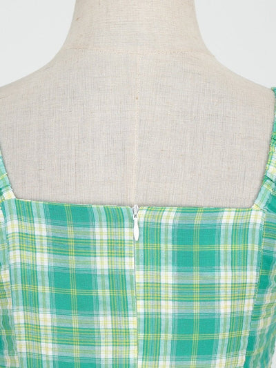 Abito A Righe Anni '50 Verde