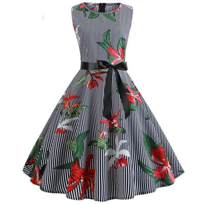 Abito Retrò A Righe