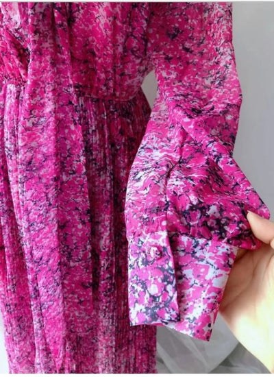 Abito Retrò In Pizzo Viola