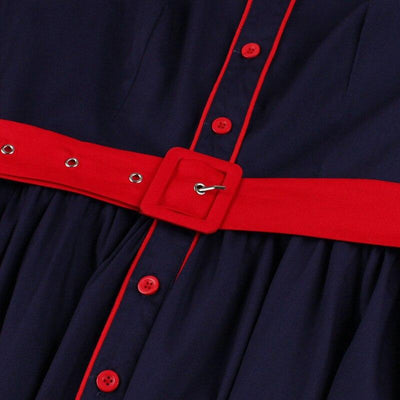 Abito Rockabilly Blu Navy