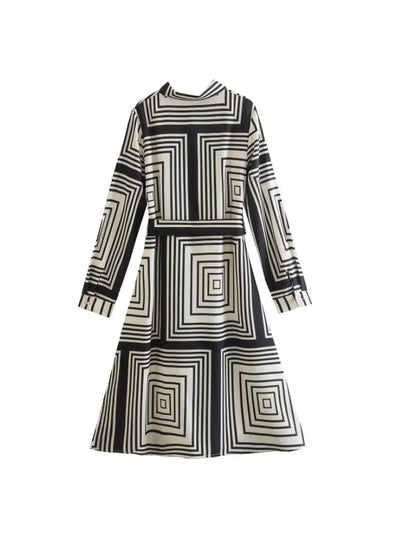 Abito Anni '70 A Quadri