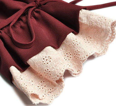 Abito Stile Anni '40 Bordeaux