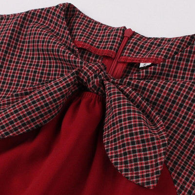 Abito A Trapezio Anni '50 Bordeaux