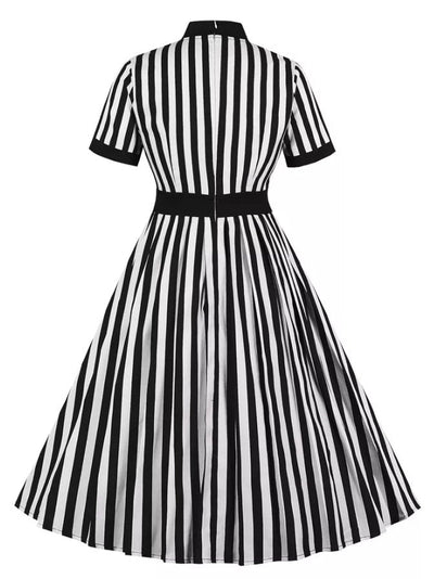 Abito Vintage A Trapezio Con Cintura Con Fiocco