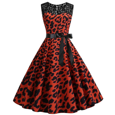 Abito Vintage A Trapezio Tigre