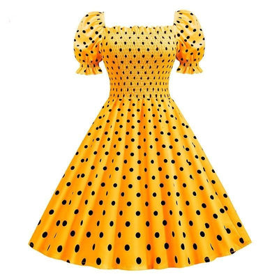 Abito Stile Anni '50 Giallo
