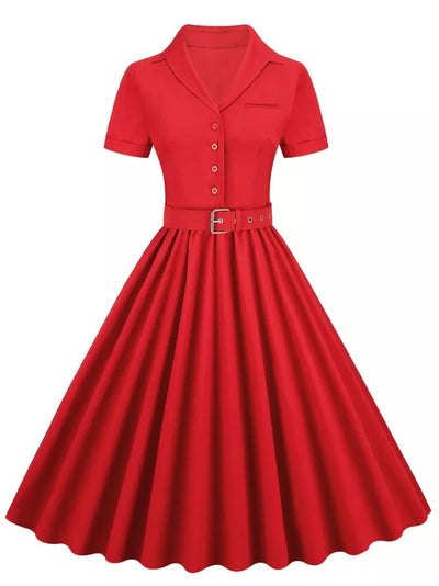 Abito Rosso Vintage 1950